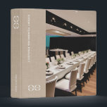 Event Planning Binder Custom Logo Name<br><div class="desc">Stay organized and impress your clients with this personalized event planning binder featuring your logo and custom text on the spine. The elegant beige linen design with a banner on the front is perfect for showcasing your company name and project details. The binder includes a template photo that can be...</div>