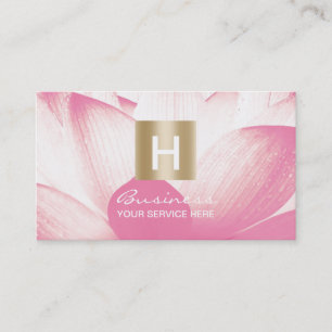 Event Planning Gold Label Elegant Floral Business Card