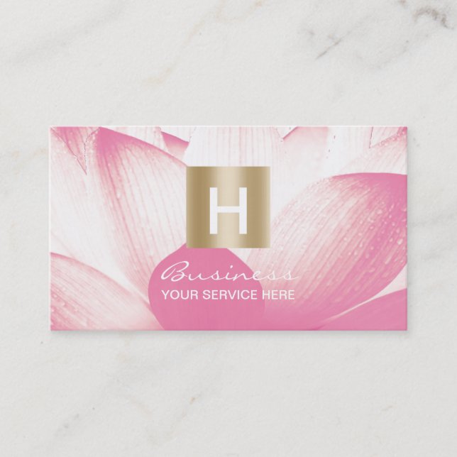 Event Planning Gold Label Elegant Floral Business Card (Front)