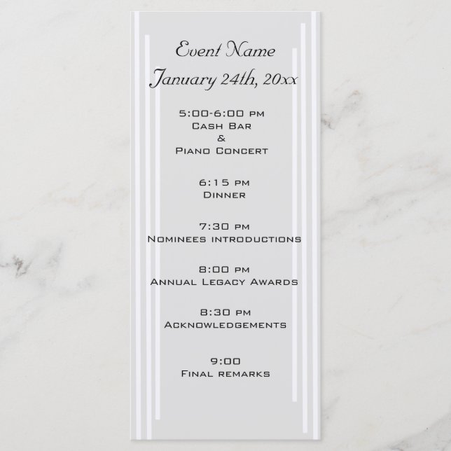 Event program template - Customized (Front)