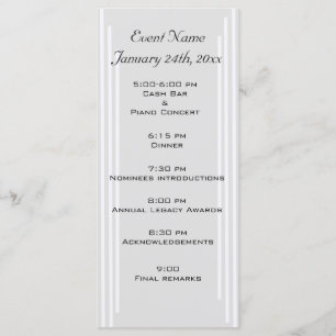 Event program template - Customized