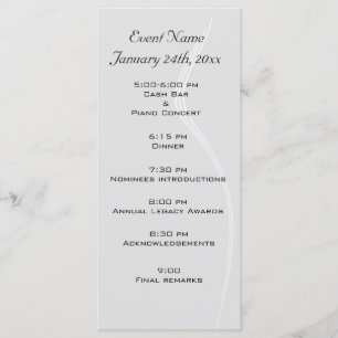 Event program template - Customized