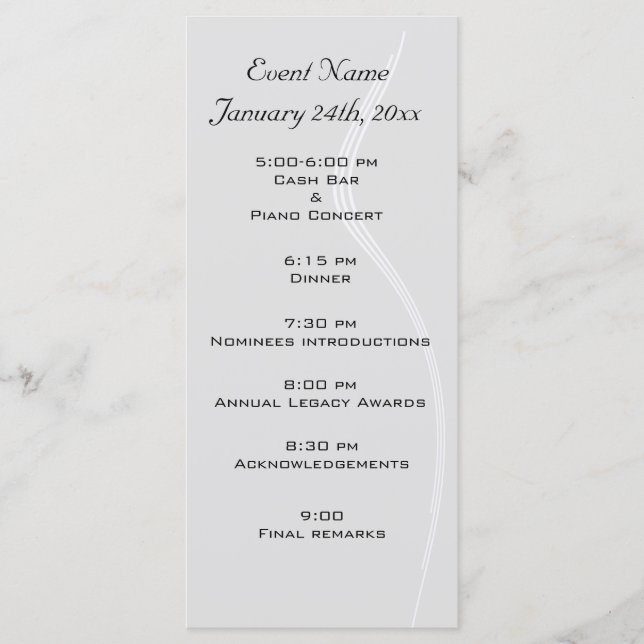 Event program template - Customized (Front)