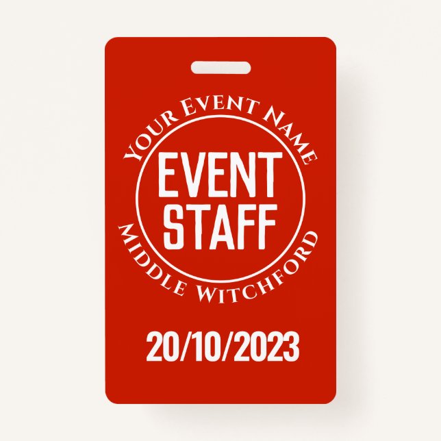 Event Staff Badge (Front)