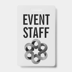 Event Staff Minimalist Style Badge
