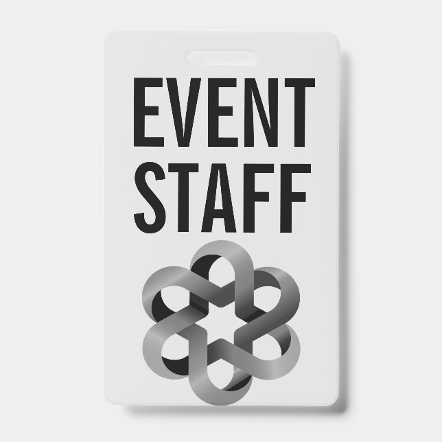 Event Staff Minimalist Style Badge (Front)