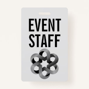 Event Staff Minimalist Style Badge