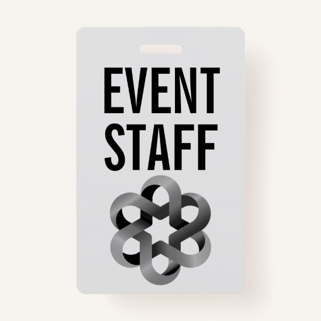 Event Staff Minimalist Style Badge (Front)