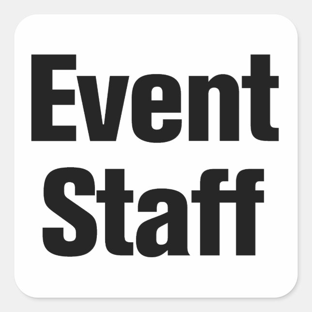 Event Staff Square Sticker (Front)