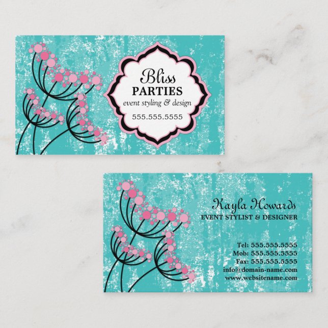 Event Styling and Design Business Card (Front/Back)