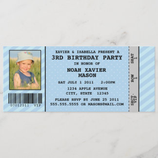 Event Ticket Style Birthday Party Inviation Invitation