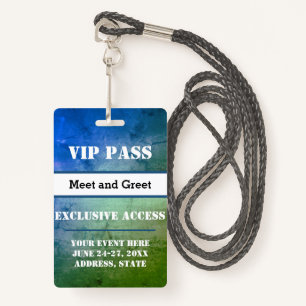 Event VIP Pass Exclusive Access Custom Badge
