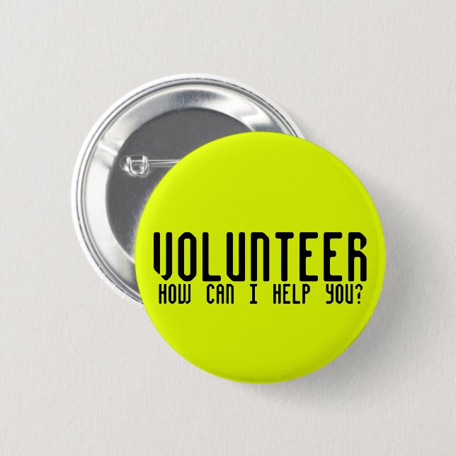 Event Volunteer 2 Inch Round Button (Front & Back)