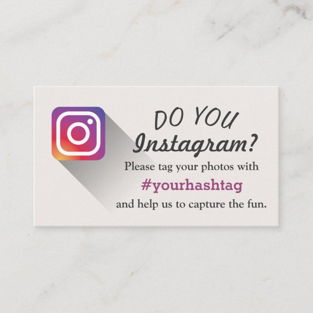 Event Wedding Photos Instagram Hashtag Insert (Front)