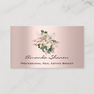 Event Wedding Planner Rose Ivory Logo QR CODE  Business Card