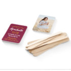 1 Photo Graduation Elégant Maroon Rouge Or Jaune