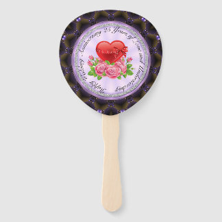 Éventail 25e anniversaire du mariage Ensemble de fans