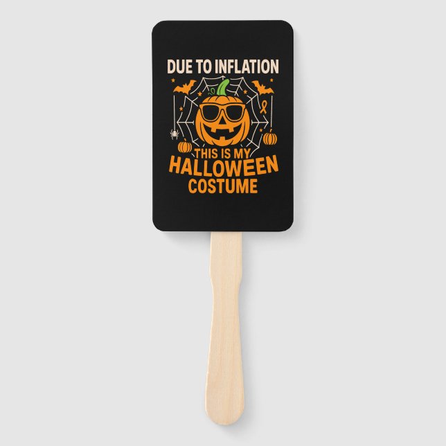 Éventail A cause de l'inflation, voici mon Halloween (Devant)
