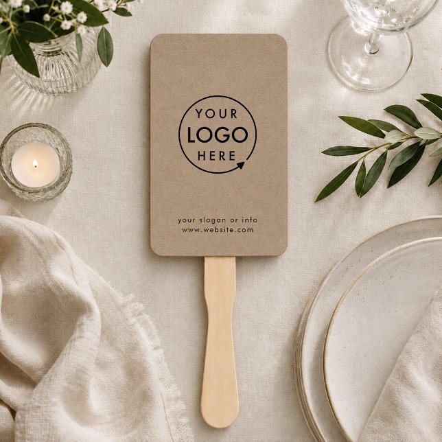 Éventail à main | Pagaies de personnalisation rust (Personalized paddle fans guests can use at ceremonies, galas, conferences, and warm venues)