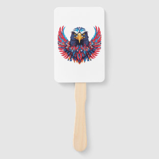 Éventail A TO Z avec aigle américain avec symbole patriotiq