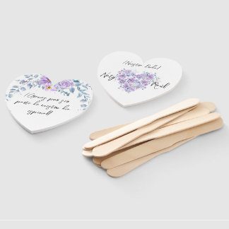 Éventail Abanico Personalizado en Tonos Lilas