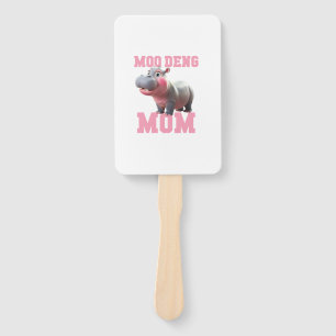 Éventail Adorable MOO DENG MOM Baby Hippo Mama Cutest Princ