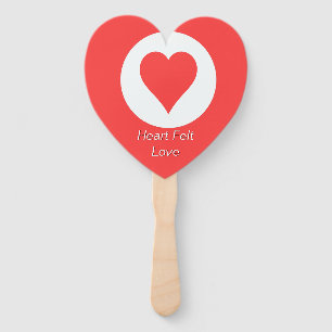 Éventail Amour Sincère Forme de Cœur