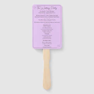 Éventail Anemone sur Lilac clair Ordre de service Fans main