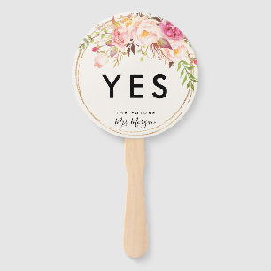 Éventail Antique Rose Oui À La Robe Oui Non Signes