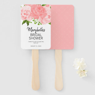 Éventail Aquarelle de corail Floral Fête des mariées ventil