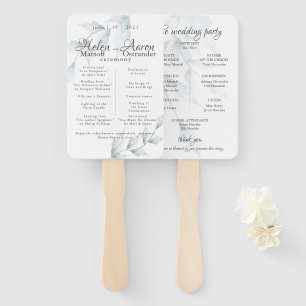 Éventail Aquarelle Dusty bleu Dusty Sage Helen