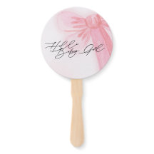 Aquarelle moderne Blush Pink Bow Hello Baby Girl