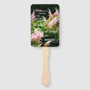 Éventail Astilbe avec Mark 10:27