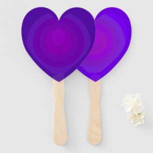 Éventail B&W Purple Hearts Beating
