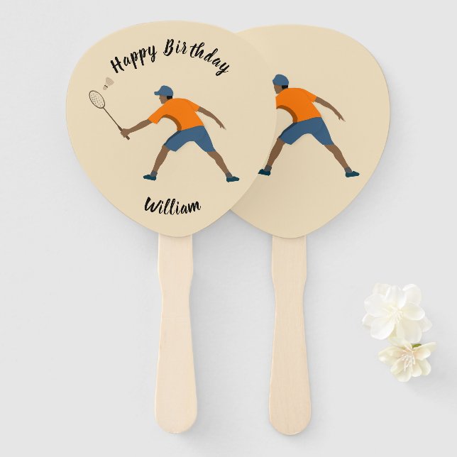 Éventail Badminton (Devant et derrière)