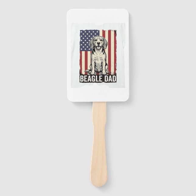 Éventail Beagle Dad Patriotic Vintage Dog Shirt Design_1 (Devant)
