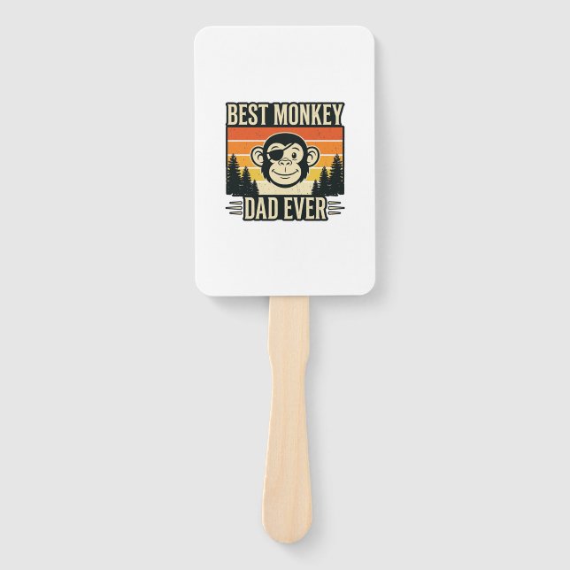 Éventail Best Monkey Dad Ever Vintage Monkey Father Shirt_1 (Devant)