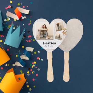Éventail BESTIES, Collage de photos et noms BFF