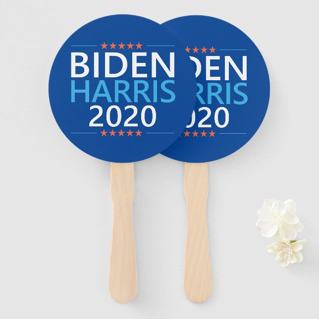 Éventail Biden Harris 2020 pour l'élection présidentielle a (Devant et derrière)