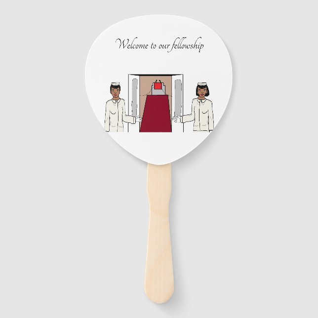 Éventail Bienvenue à notre bourse (Devant)