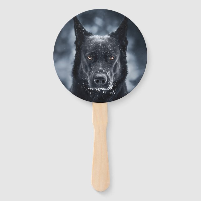 Éventail Black German Shepherd (Devant)