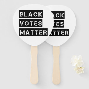 Éventail Black Votes Matter Stencil Custom Colors