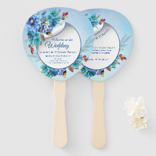 Éventail Blues de Cornflower en aquarelle