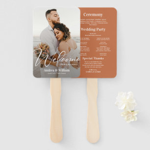 Éventail Boho Desert Photo Wedding Programme