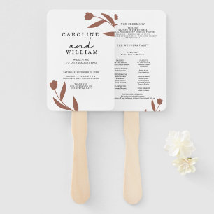Éventail Boho Floral Mariage
