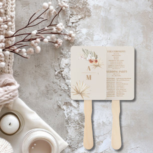 Éventail Boho Pampass Mariage floral