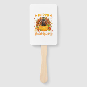 Éventail Bon thanksgiving Doberman Chien Turquie Citrouille