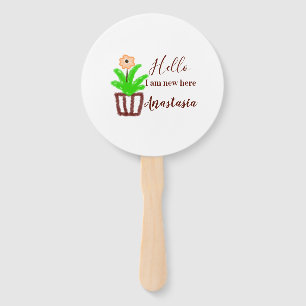 Éventail Bonjour Je suis nouveau ici baby shower enfants fe