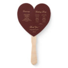 Bourgogne Gold Calligraphy Programme de mariage ca