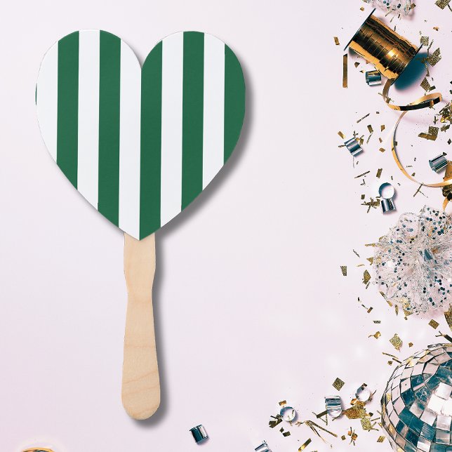 Éventail Bouteille vintage classique Vert & Blancs (Créateur téléchargé)